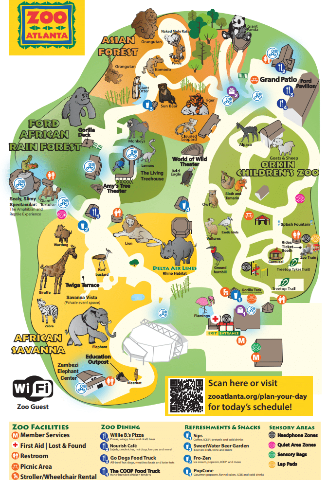 Image of Detail Atlanta Zoo Map