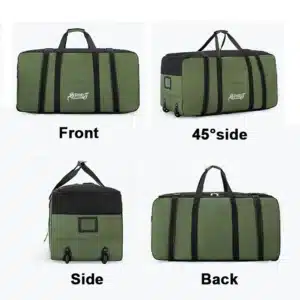 green color Travel Bag with Trolley Sleeve   Touring Diary Adventure