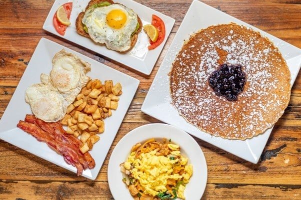 different types of foods on the table