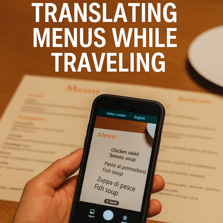 Best Apps for Translating Menus While Traveling